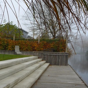 tuin aan water, modern, strak
