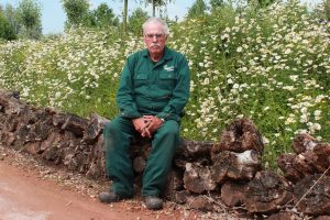 Willem helpt ons deze zomer met het tuinwerk